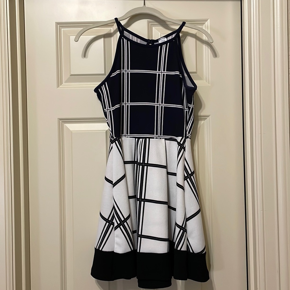 Blue Mint navy/white/black dress Sz M